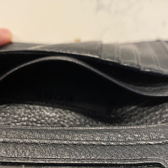 Michael Kors Black Leather Wallet with Gold Plate - Picture 7 of 7